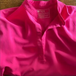 Figs Shocking Pink Rafaela Top